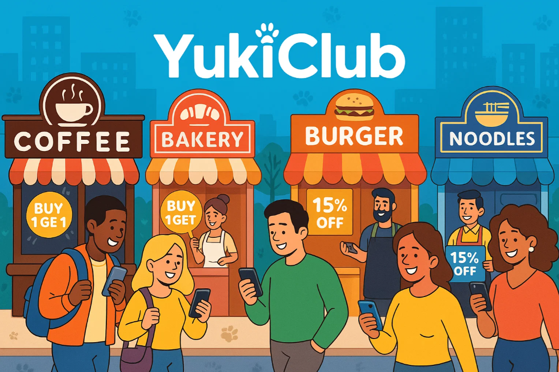 Local businesses using YukiClub to attract customers